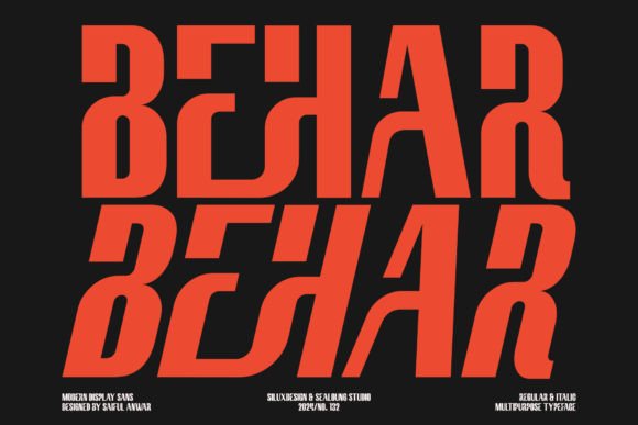 Behar: A Modern Display Font