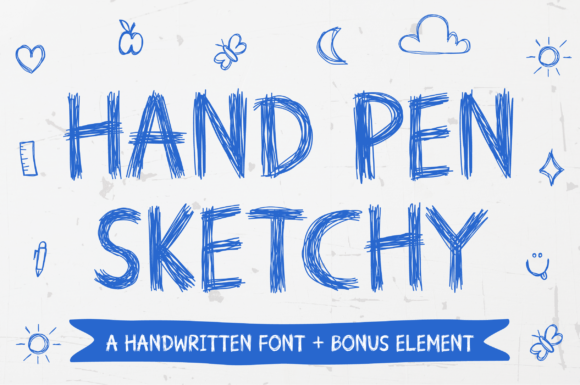 Hand Pen Sketchy Font for Playful Design