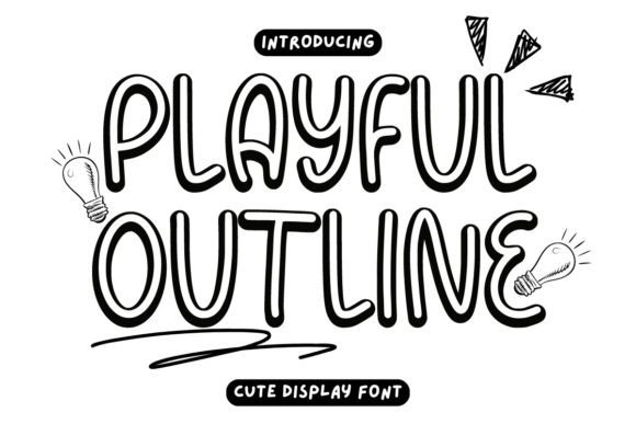 Playful Outline Font for Creative Projects