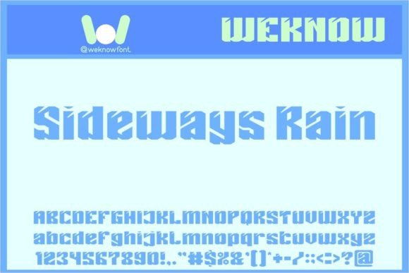 Sideways Rain Font for Bold Branding