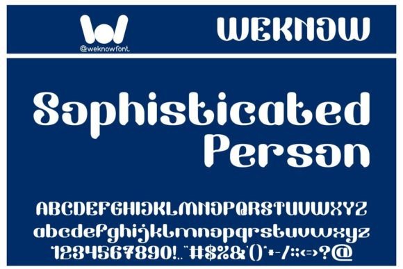 Sophisticated Person Font