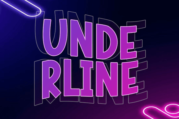Underline Font for Business Branding